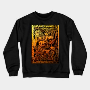 MESOAMERICAN MAYAN FIGURE Crewneck Sweatshirt